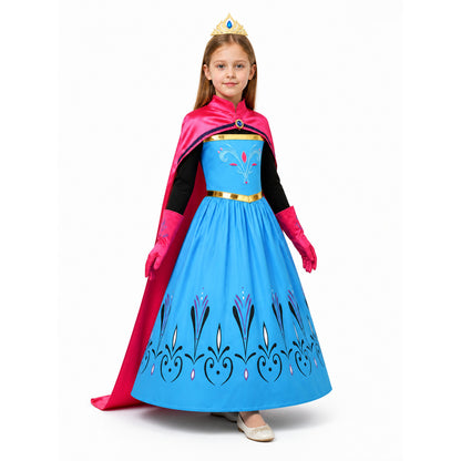 Princess Costume with Cape and Crown Costume Capes detail