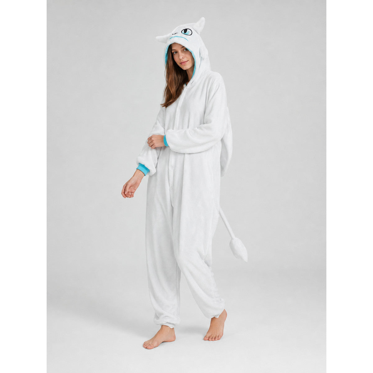 Hooded Dragon Kigurumi, One-Piece Home Costume lifestyle