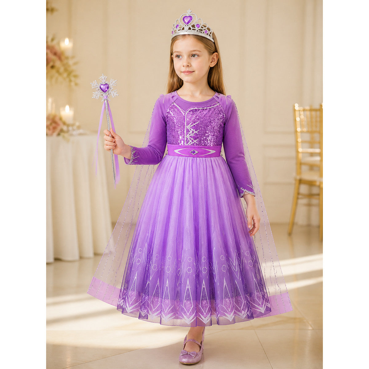 Purple Snow Queen Costume for Halloween