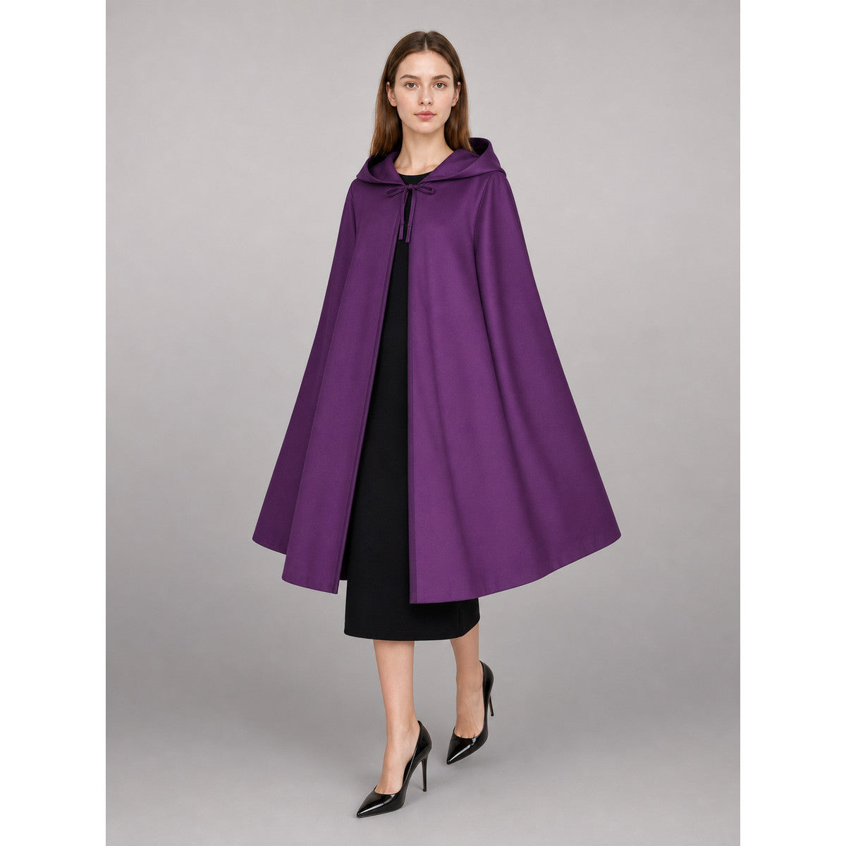 Purple Hooded Carnival Cloak