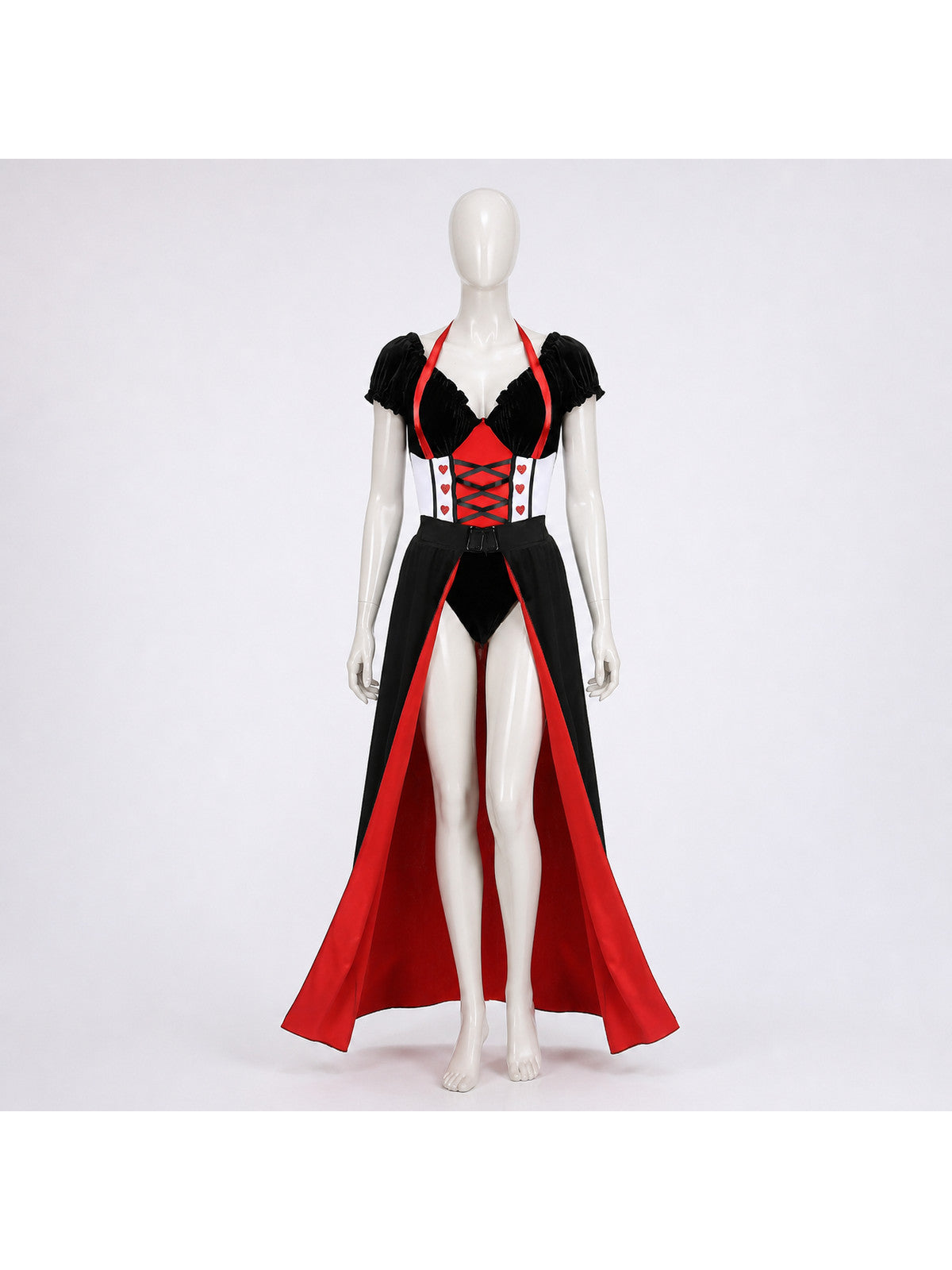 Vampire Costume with Crown, Corset, and Long Skirt