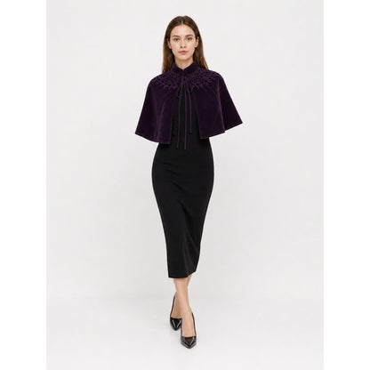 Purple Carnival Cape with Collar lifestyle