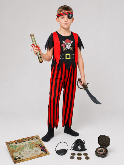 Children's Pirate Costume for Cosplay, Accessory Set Costume Accessories detail