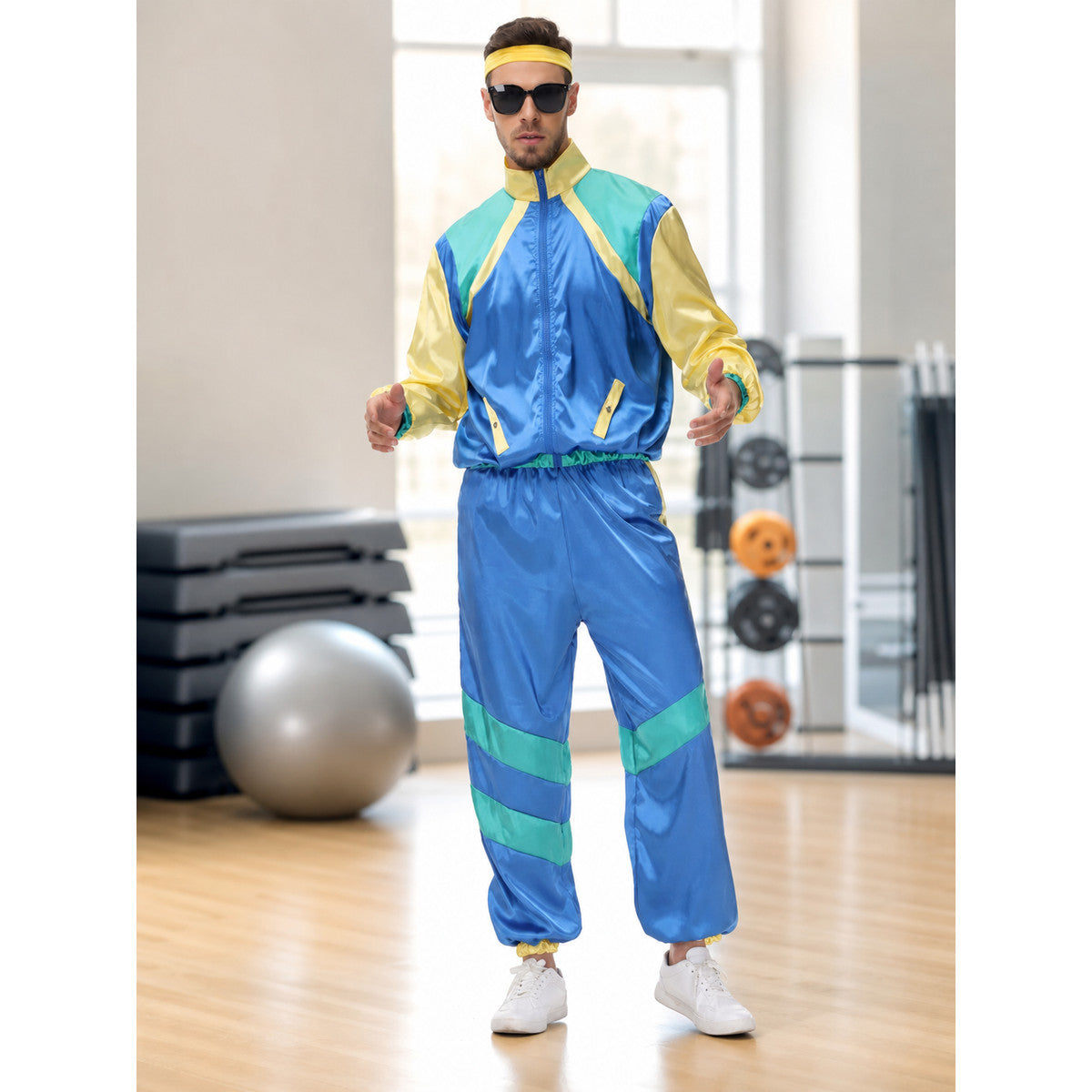 80s Hip-Hop Carnival Costume with Headband lifestyle