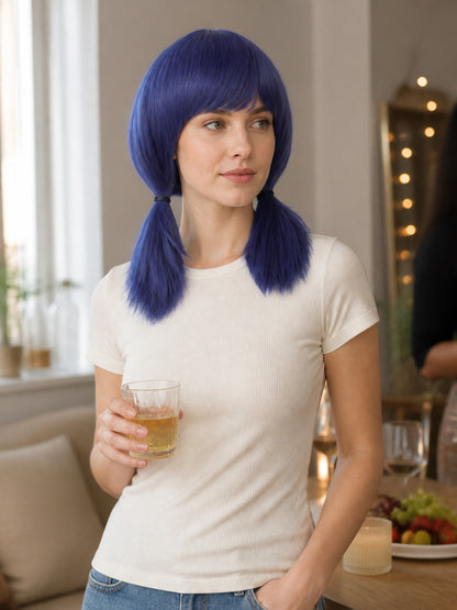 Carnival Wig with Long Twin Tails and Bangs lifestyle view