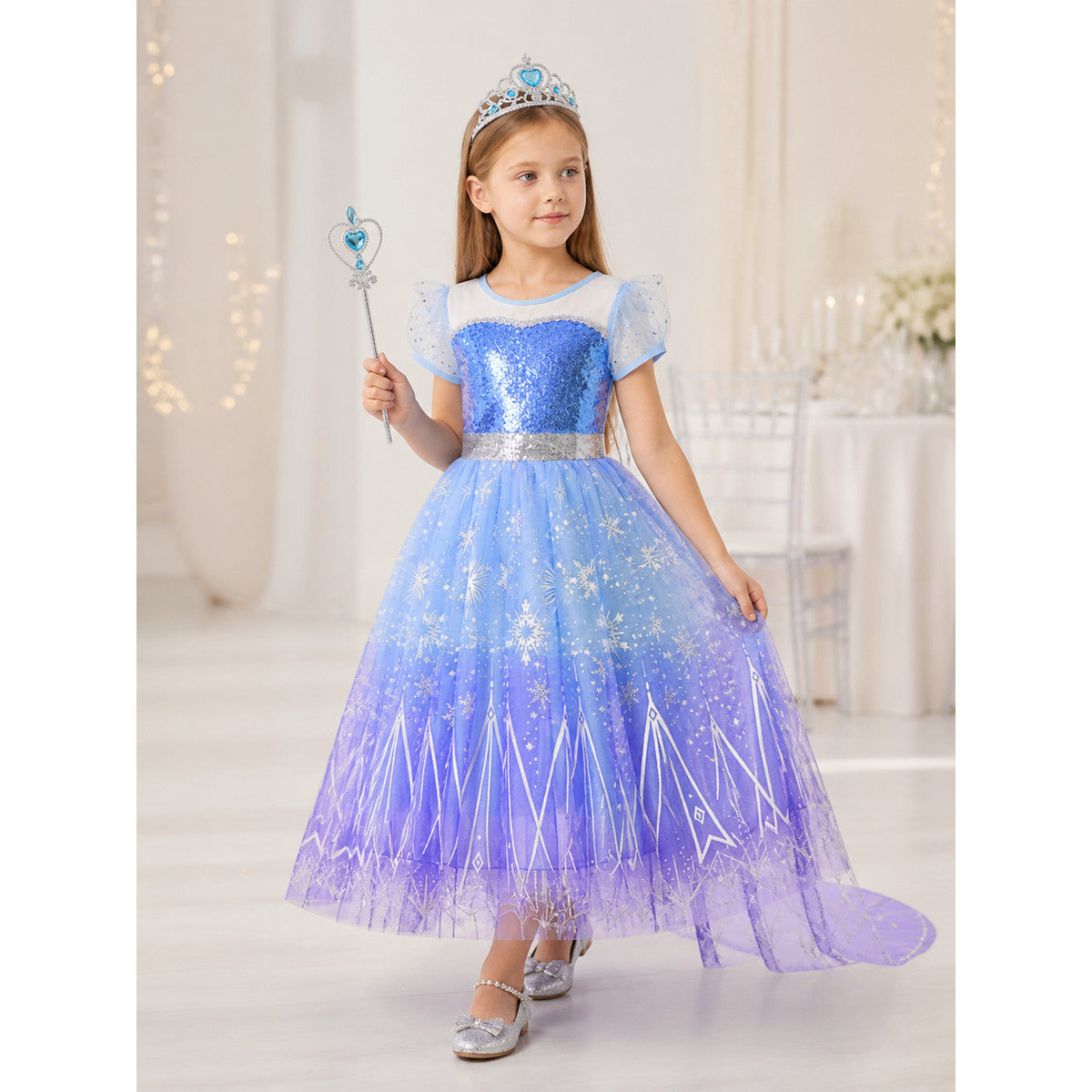 Snow Princess Carnival Costume for Cosplay lifestyle view