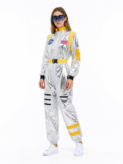 Silver Space Jumpsuit with Zippered Pockets product detail