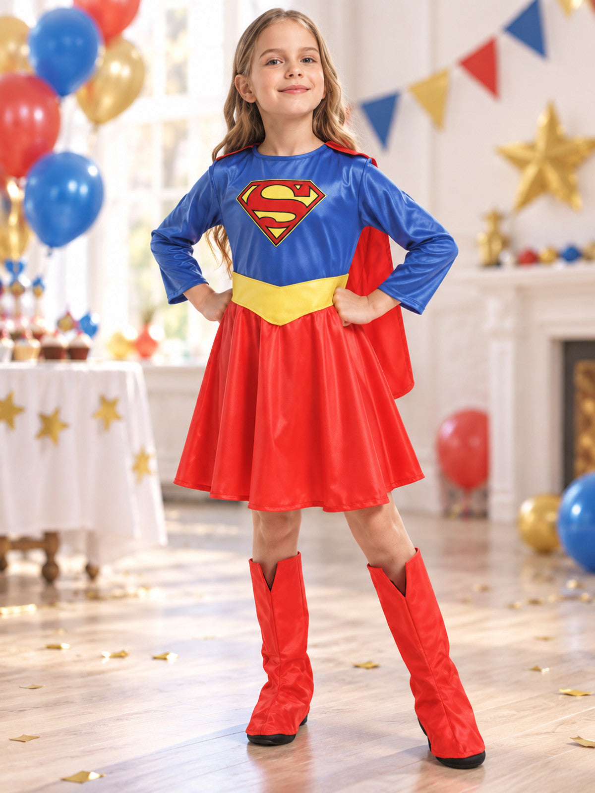 Kids' Superhero Carnival Costume with Cape and Belt