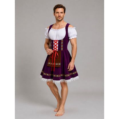 Historical Ethnic Costume with Apron and Trim Costumes detail