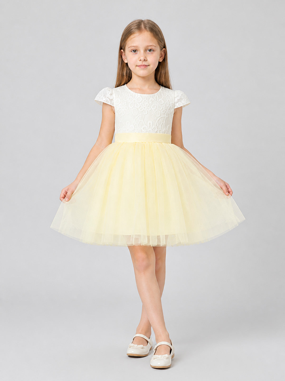Children's Tulle Princess Dress with Full Skirt Costume Dresses detail
