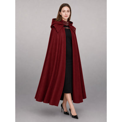 Red Gothic Carnival Cloak with Hood lifestyle