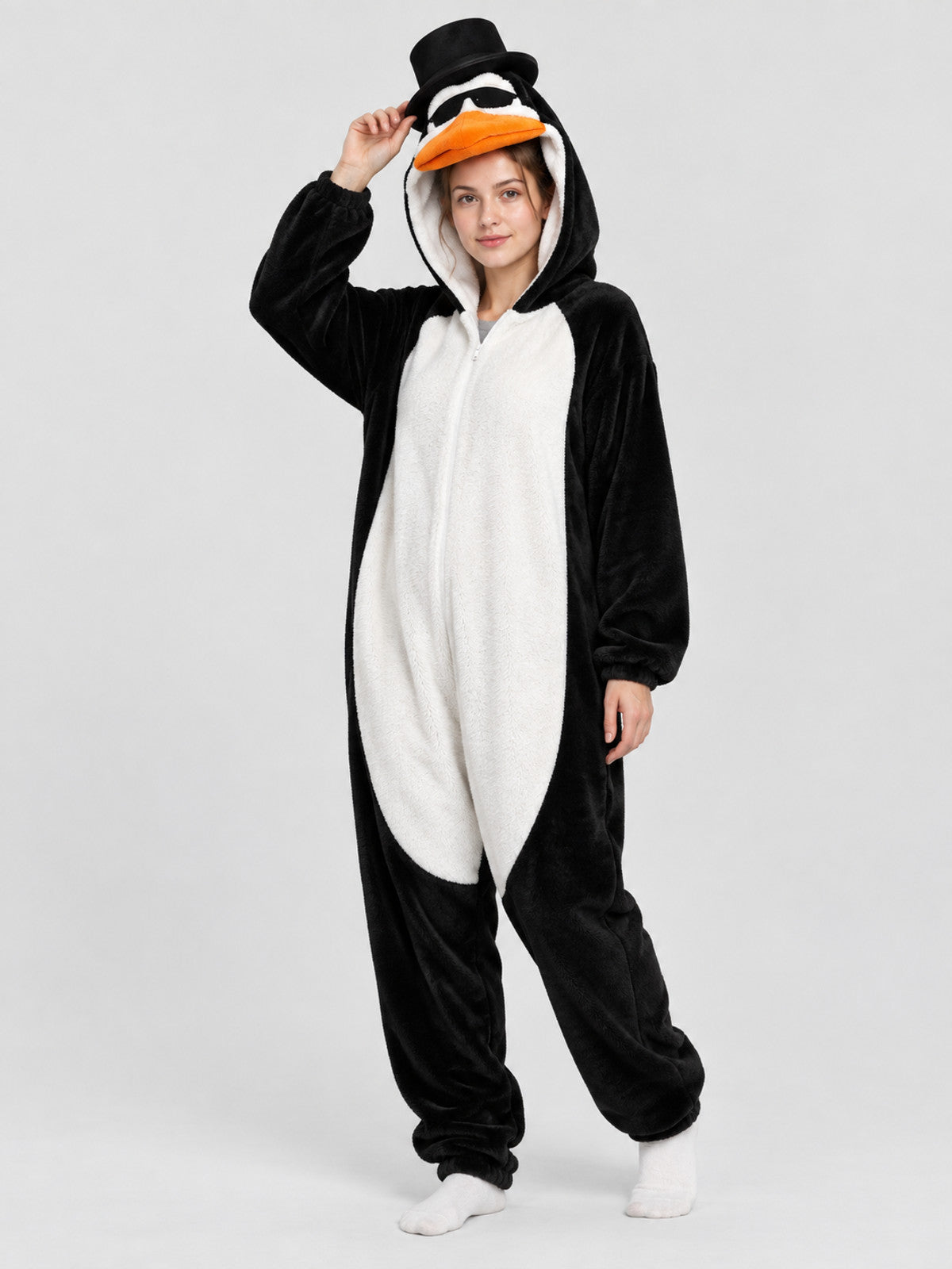 Penguin Design Jumpsuit Pajama with 3D Beak