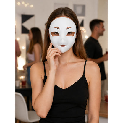 White Carnival Mask for Halloween and Cosplay lifestyle view
