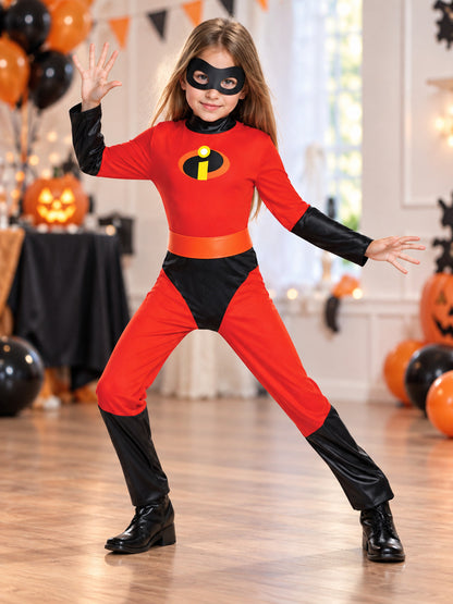 Kids' Superhero Costume Red with Mask and Belt