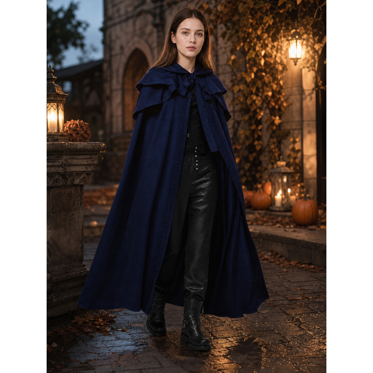 Medieval Gothic Hooded Cloak for Cosplay