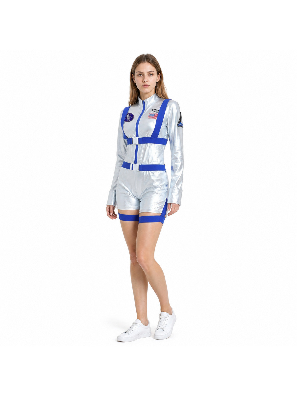 Silver Astronaut Jumpsuit with Shorts product detail