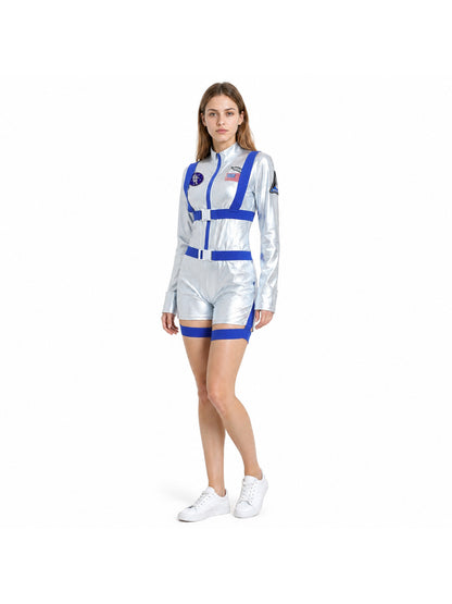 Silver Astronaut Jumpsuit with Shorts product detail