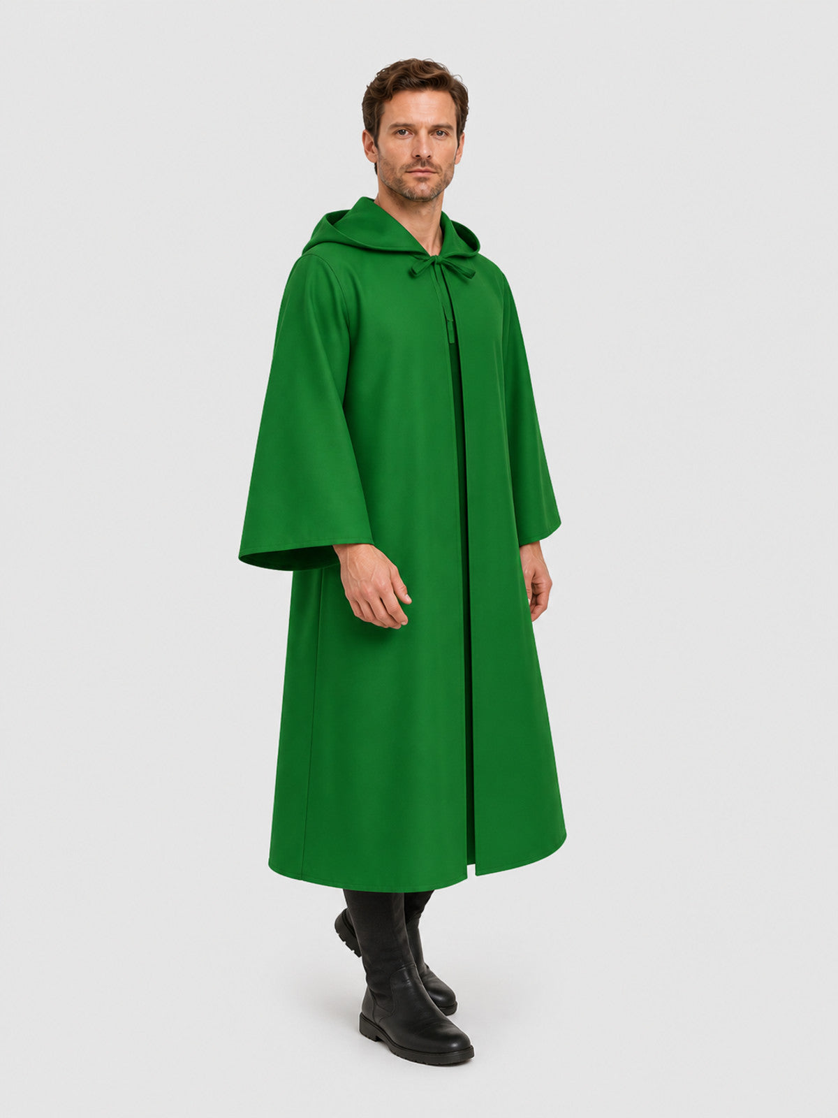 Green Long Hooded Cloak for Halloween Costume Capes detail