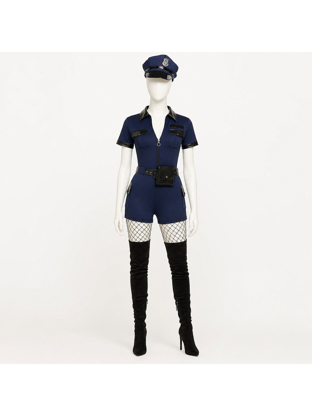 Police Costume, Short Jumpsuit with Belt Costumes detail