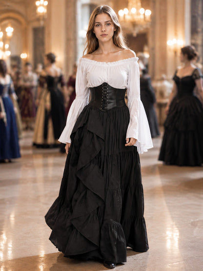 Medieval Maxi Dress with Corset Lacing lifestyle view