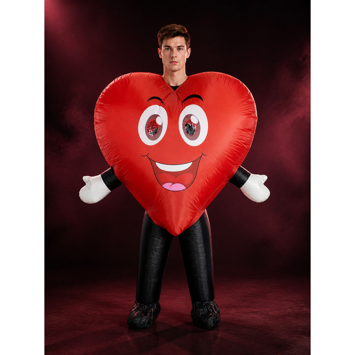 Unisex Heart Shape Inflatable Costume, Cartoon Halloween Party Outfit main product view