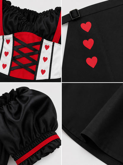 Costume with Hearts, Crown, and Stockings