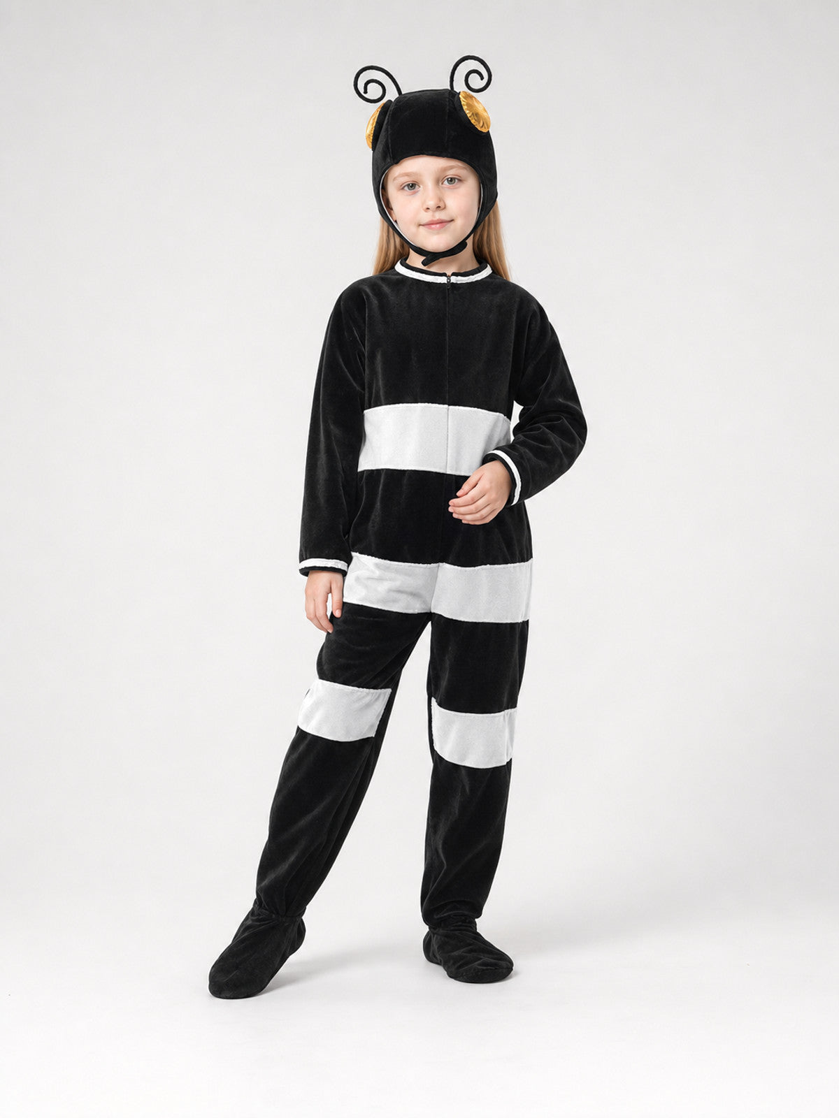This one-piece insect costume features a playful design and is intended for Costumes detail