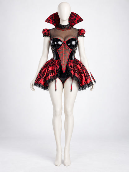 Gothic Carnival Costume with a Corset-Style Bodice lifestyle view