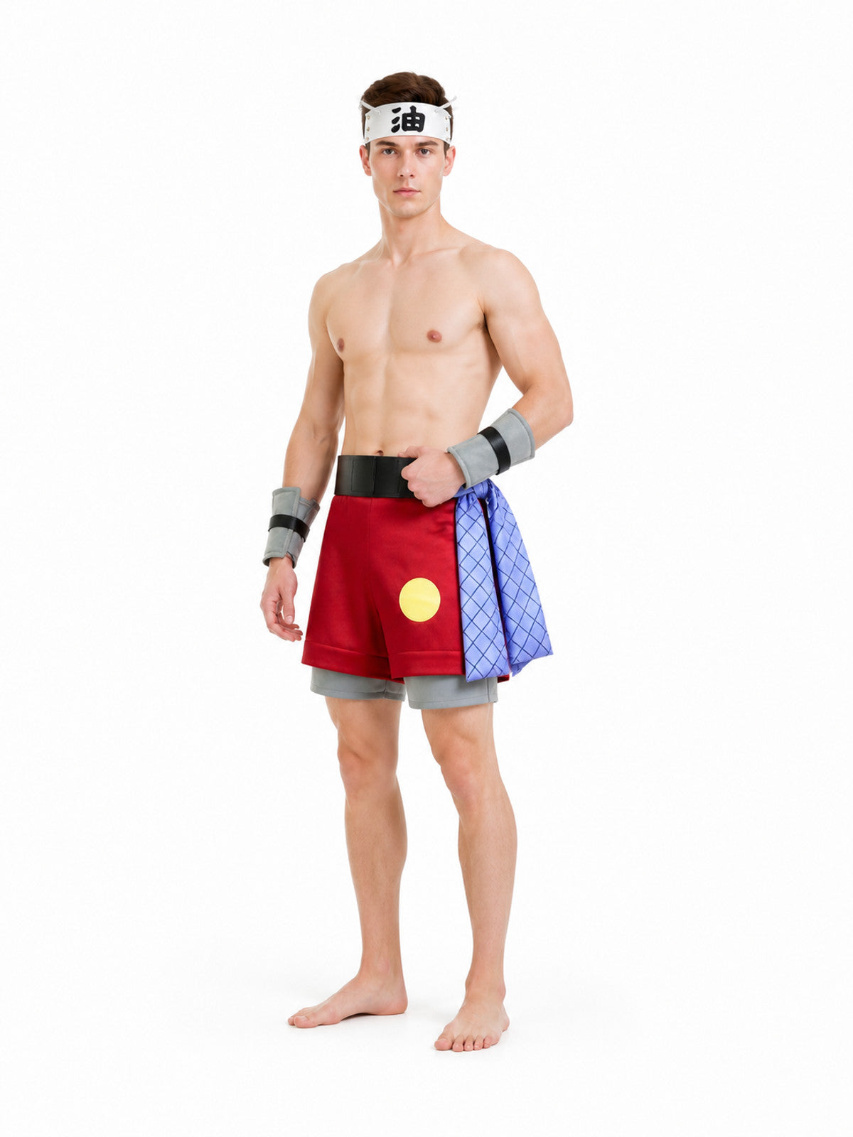 Complete Jiraiya Cosplay Costume Set with Forehead Protector Costumes detail