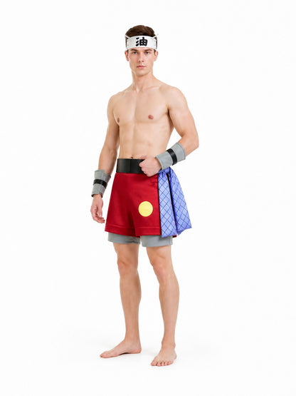 Complete Jiraiya Cosplay Costume Set with Forehead Protector Costumes detail