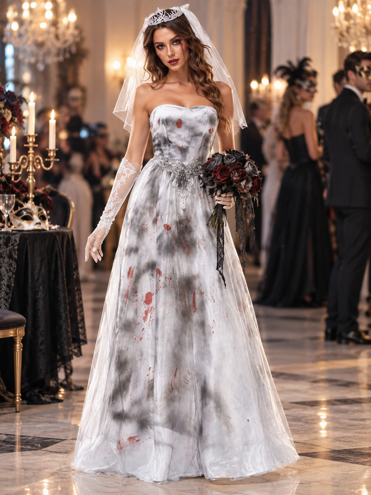 Ghost Halloween Costume with Crown