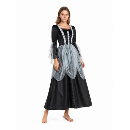 Gothic Vampire Costume, Long Dress Costume Dresses detail