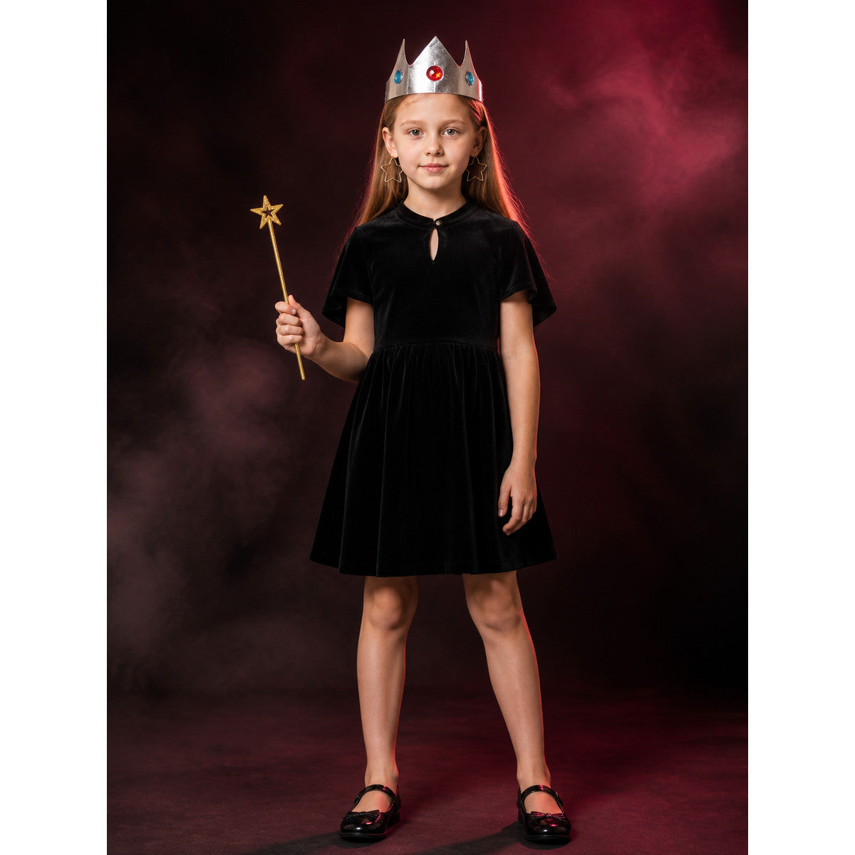 Rosalina Princess Accessory Set with Crown, Star Earrings and Magic Wand main product view