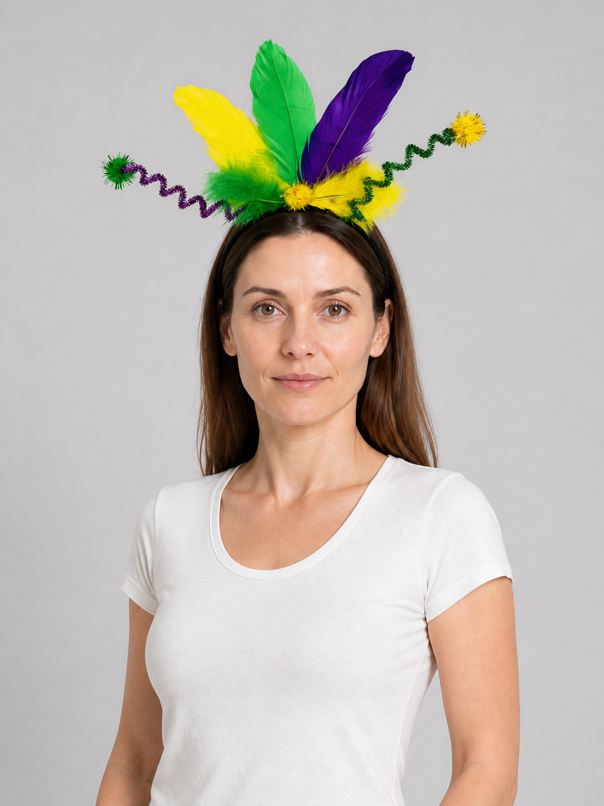Halloween Carnival Feather Headband Costume Headwear detail