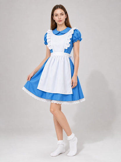 Alice Blue and White Costume Dress with Accessories