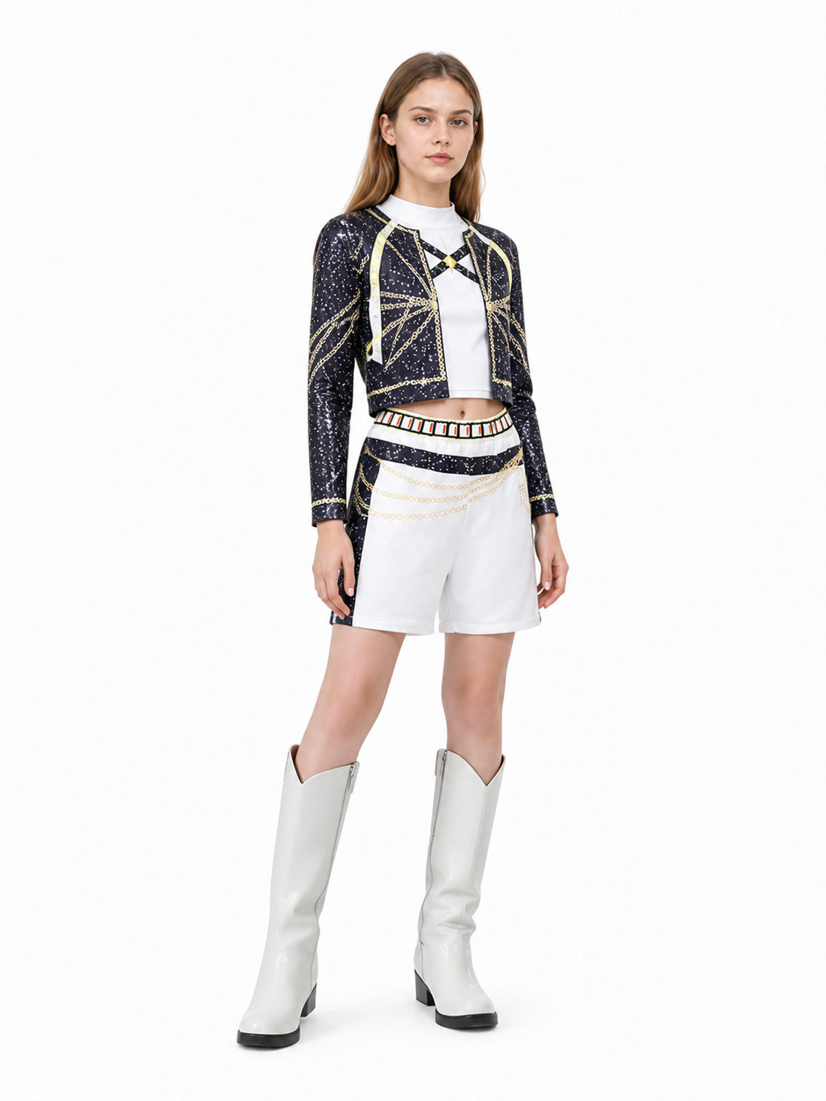Stage Costume with Long Sleeves and Shorts Costumes detail