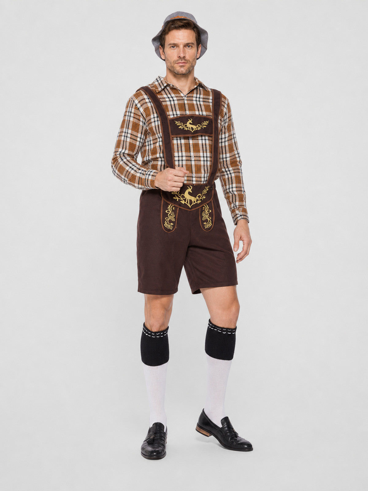 Beer Festival Costume: Shirt, Shorts, Suspenders, Hat