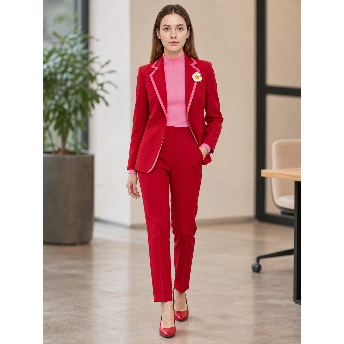 Pantsuit with Blazer, Pants, and Turtleneck lifestyle view