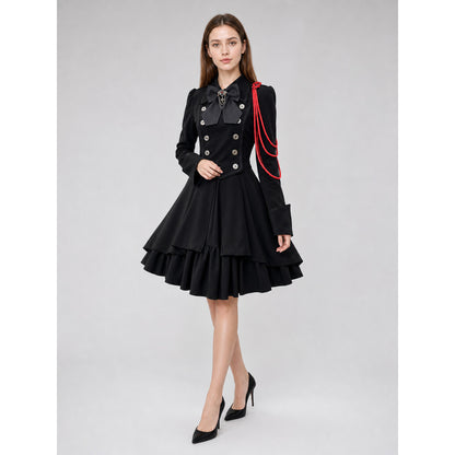 Gothic Steampunk Dress with Bow