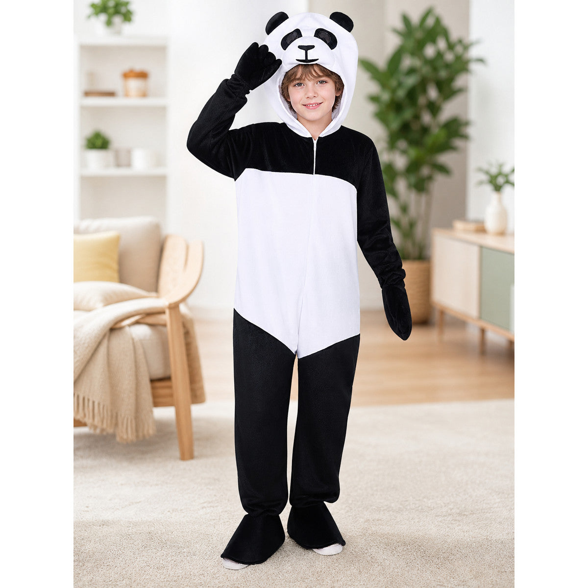 One-piece panda costume for cosplay and themed events lifestyle view