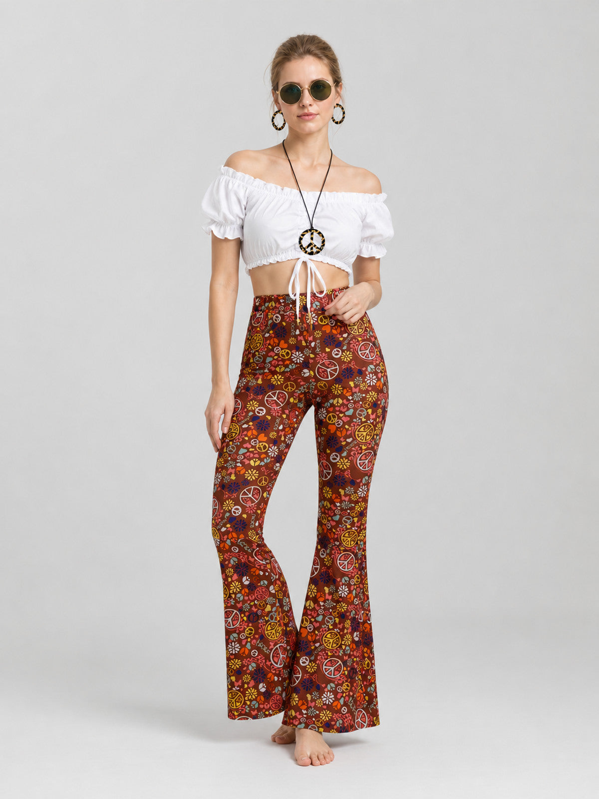 Party Costume: Top, Flare-Leg Pants, and Accessories Costume Accessories detail