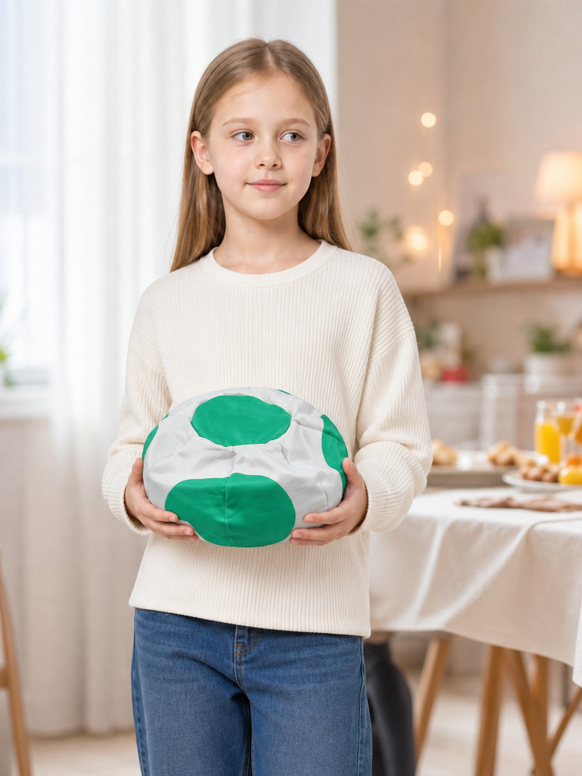 Toad Character Hat, White and Green, for Cosplay