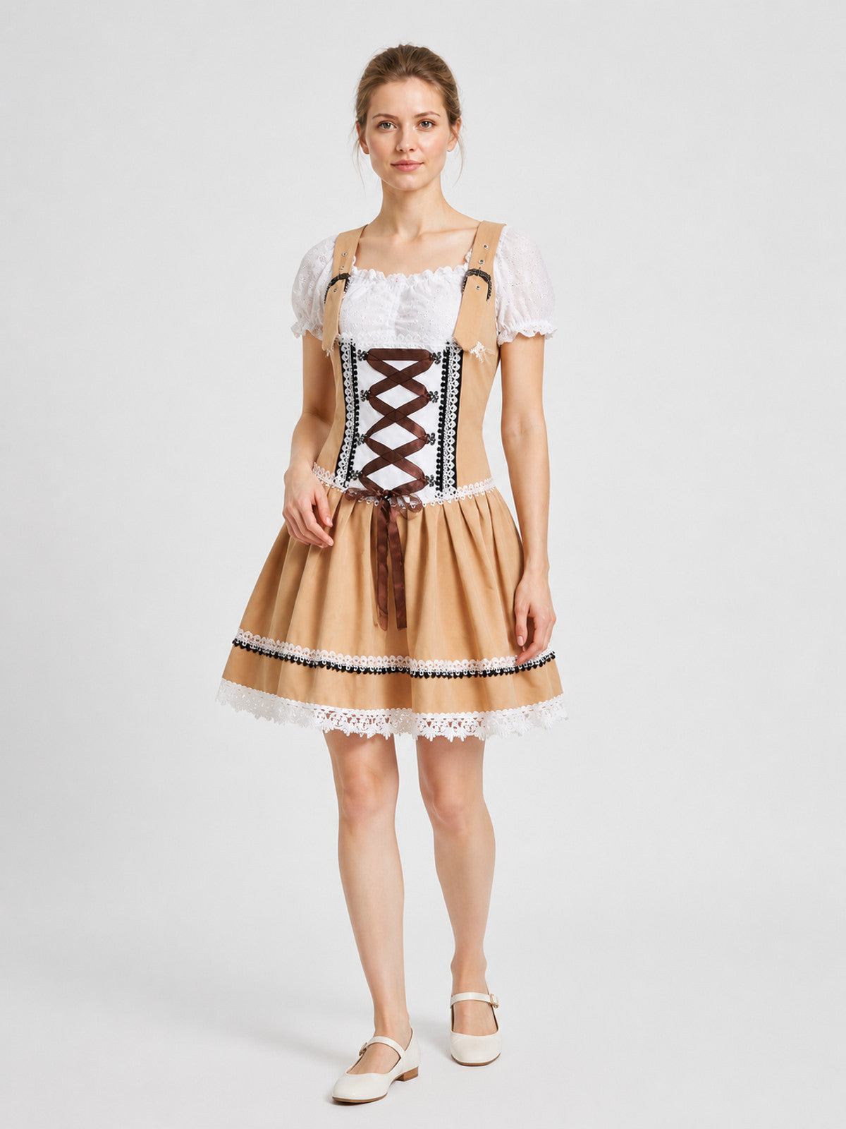 Oktoberfest Dress with Lace and Lacing, S–XXL product detail