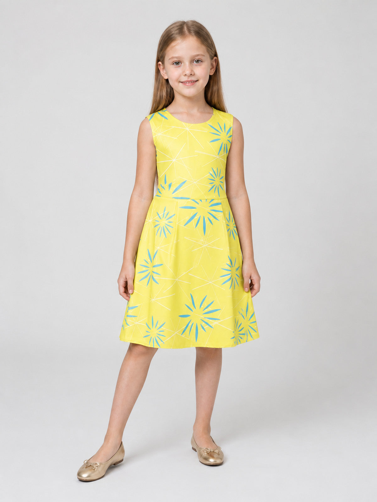 Joy cosplay dress from Inside Out 2, yellow and blue Costume Dresses detail