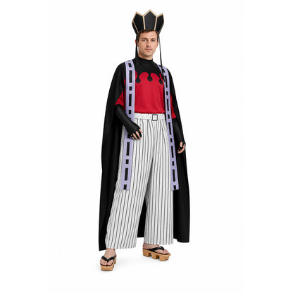 Sanemi Demon Slayer Cosplay Costume with Red Jacket Costumes detail