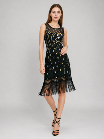 1920s-Style Fringed Dress for Parties Costume Dresses detail