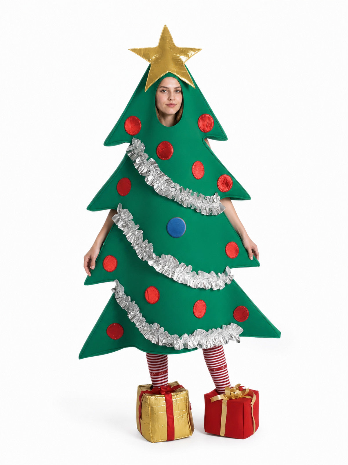 New Year's inflatable Christmas tree costume with gifts