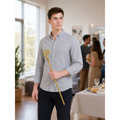 Gold-Tone Magic Wand with Orb Decoration and Curl