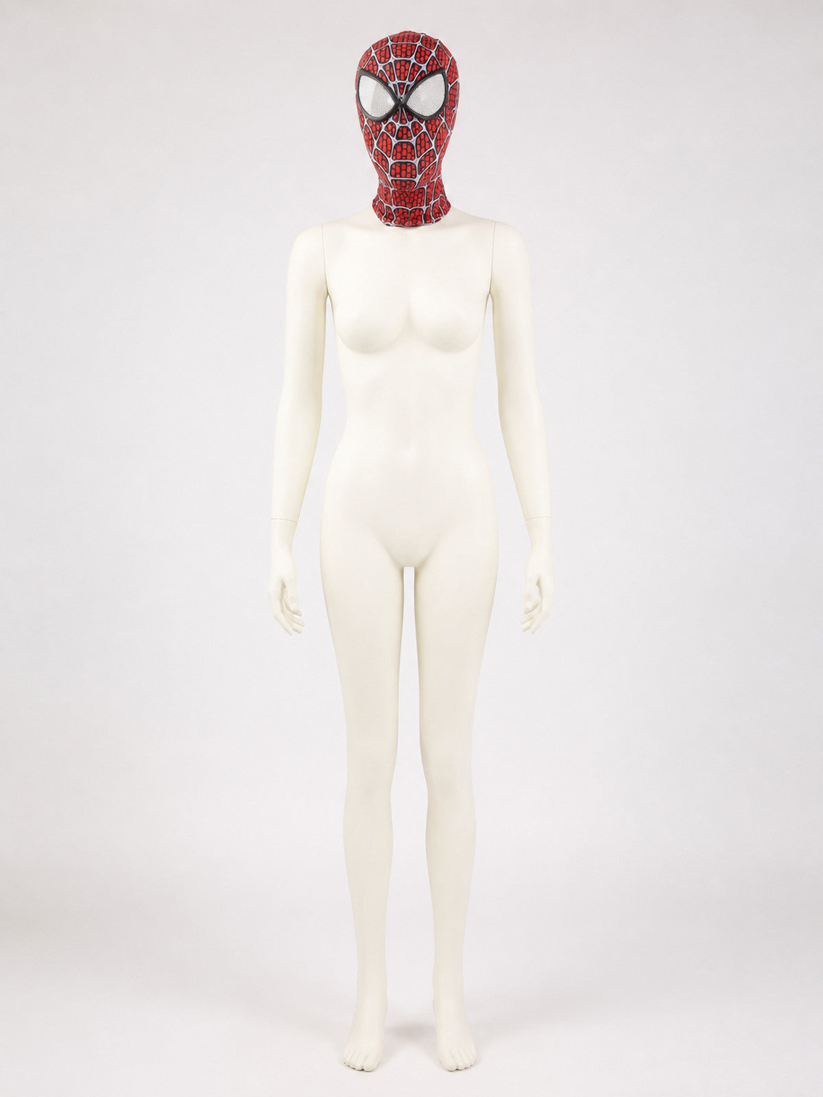 Red-and-Black Full-Face Cosplay Mask lifestyle view