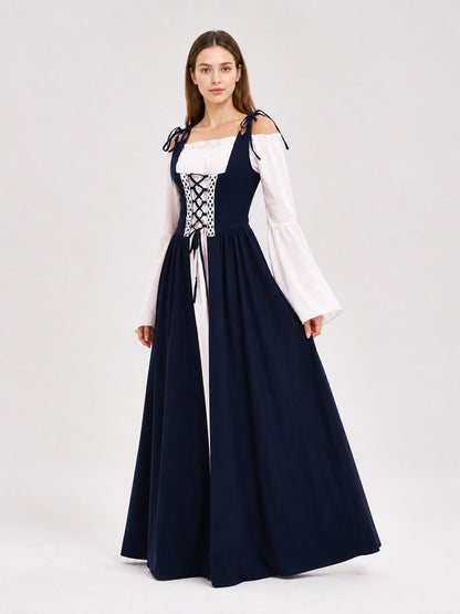 Renaissance-style dress with corset lacing and wide sleeves Costume Dresses detail